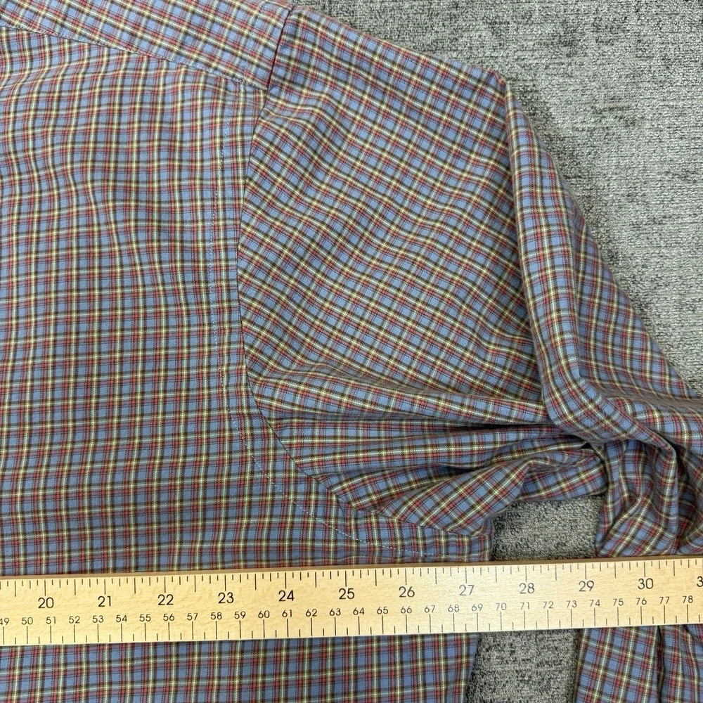 Polo Ralph Lauren Shirt Mens XXL Red Blue Plaid Long Sleeve Stanton‎ Classic Fit